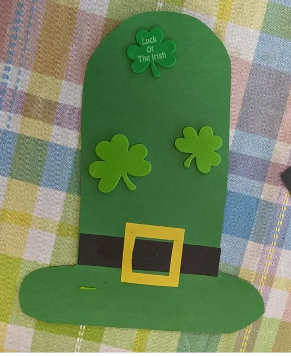 Residents working on crafts