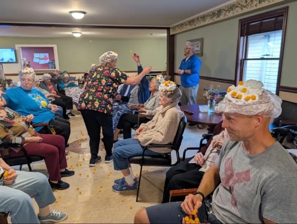 Residents enjoying a community visit